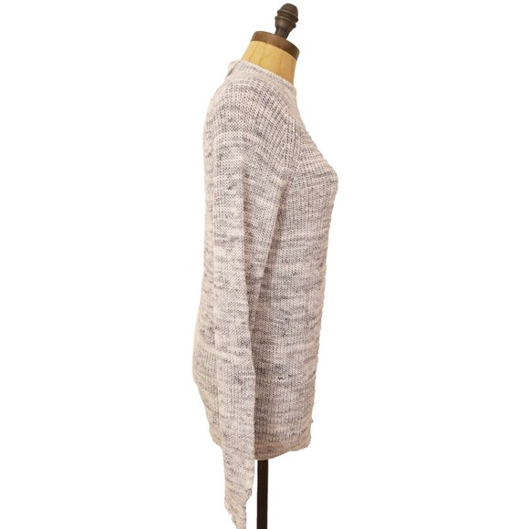 Caslon Space Dye Pullover Sweater Top Size S Mock Neck Ivory Gray NWT B58 - Picture 2 of 5